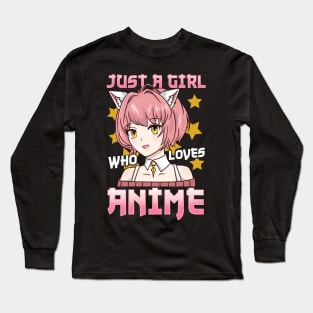 Just A Girl Who Loves Anime - Cosplay Girl Costume Long Sleeve T-Shirt